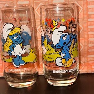 Blue and White Smurf Drinkware Set